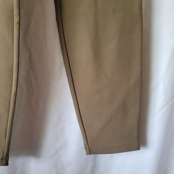 NEW Leon Max Studio Size 10 Pants Career Dressy Limited Ed. Lined dark tan NWT - Picture 3 of 10